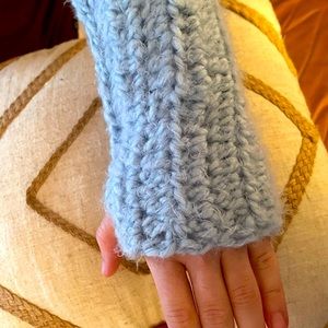 Men- NEW Wool Handmade Fingerless Gloves (Black)